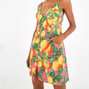 Farm Rio fruit tropical mini dress size S
